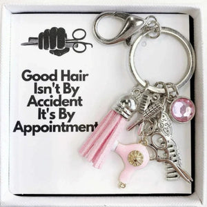 Comb Scissors Charm Hair Stylist Keychain, Gift For Barber, Hairdresser