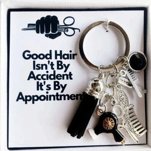 Comb Scissors Charm Hair Stylist Keychain, Gift For Barber, Hairdresser