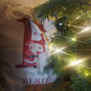 Personalized Name & Initial Christmas Gift Sack