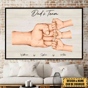 Together We're A Team - Family PersonalizedHorizontal Poster