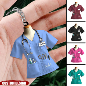 Personalized Nurse Uniform Keychain