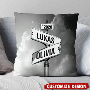 Couple Date Of Love Personalized Pillow - Gift For Couple