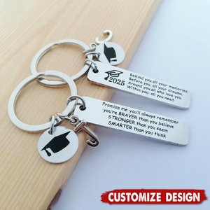 Graduation Personalized Keychain - Inspirational Graduates Gifts