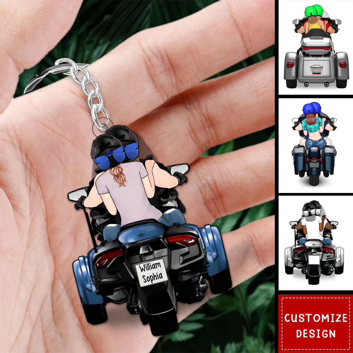 Personalized Motorcycle Lovers For Couples Acrylic Keychain-Gift For Motorcycle Lovers