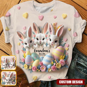 Personalized Easter Grandma All Over T-Shirt-Easter Gift