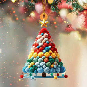 Knitting Wool Christmas Ornament Gift For Knitter - 2024 New Release