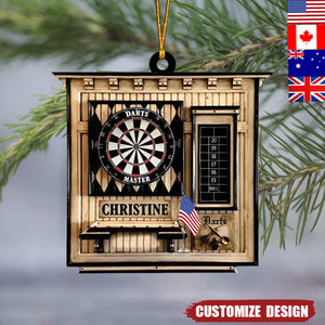 Personalized Dart Ornament -Gift For Dart Lovers - 2024 New Release