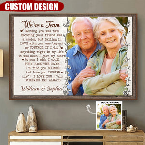 We're a team custom photo poster gift for couple