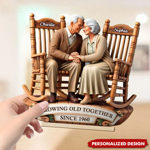 Growing Old Together- Personalized Standing Wooden Plaque-Gift For Couple