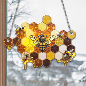 Honey Bee Suncatcher Ornament-Gifts for Bee Lover