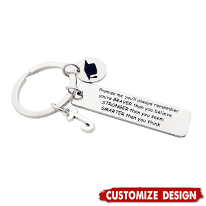 Graduation Personalized Keychain - Inspirational Graduates Gifts