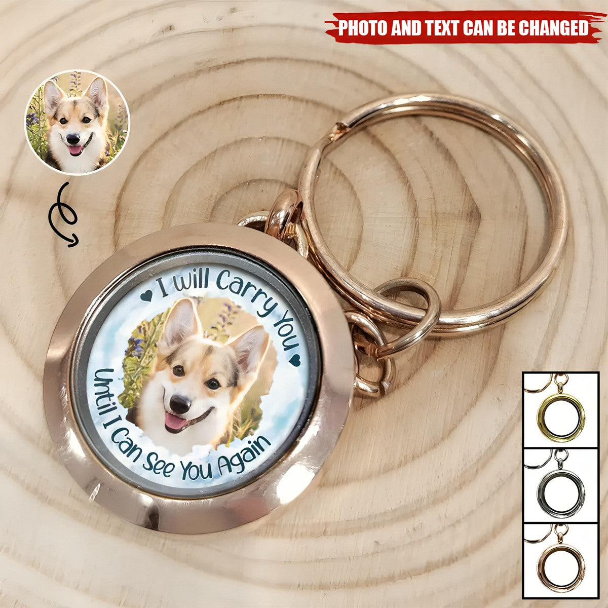 Custom Photo Pet Memorial - Personalized Keepsake Keychain