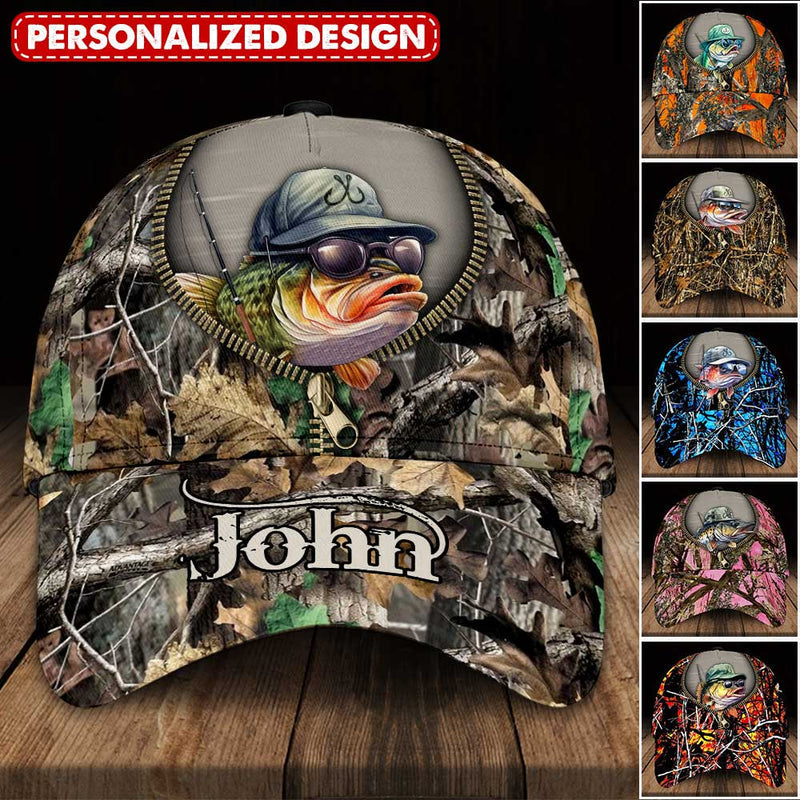 Fishing Camo Pattern Personalized Classic Cap