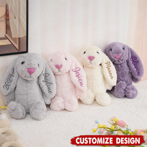 Personalized Embroidered Bunny Rabbit - Gift For Your Loved One