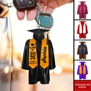 Personalized Graduation Keychain-Gift For Friend/Classmate