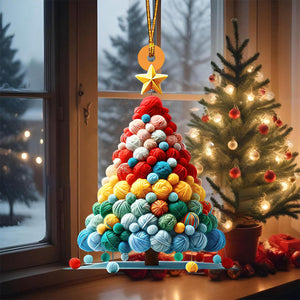 Knitting Wool Christmas Ornament Gift For Knitter - 2024 New Release