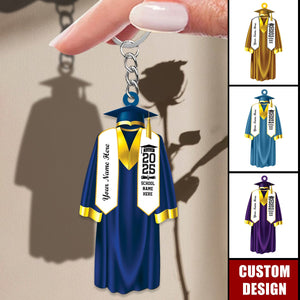 Personalized High School & Collage Graduation Keychain, Graduation Gift