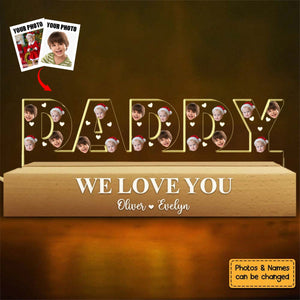 Daddy We Love You Acrylic Name Night Light