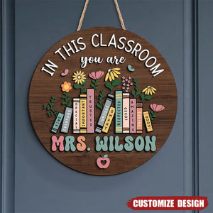 Personalized Teacher Door Hanger - Gift For Teacher