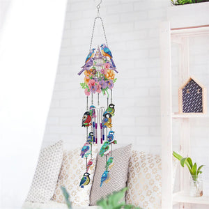 DIY Diamond Painting Double Sided 3D Wind Chime Pendant Hanging Kit