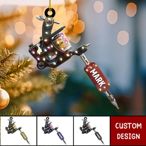 Personalized Tattoo Machine Christmas Ornament Gift For Tattoo Artist - 2024 New Release