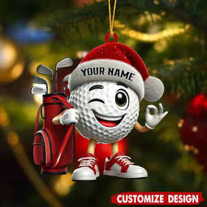 Personalized Golf Ball Ornament-Gift For Golf Lovers-2024 New Release