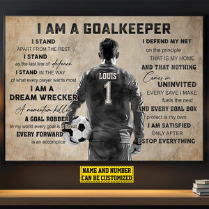 Personalized Soccer Goalkeeper Poster-Gift For Soccer Lovers