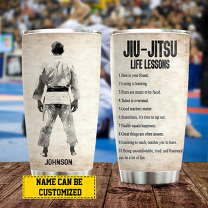 Personalized Jiu Jitsu Life Lessons Tumbler - Gift For Jiu Jitsu Lovers