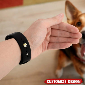 Personalised 3D Bubble Paw Print Watch Band Stud - Gift For Dog Cat Lovers