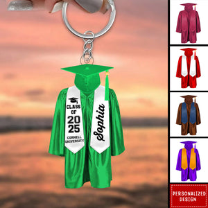 Personalized Graduation Keychain-Gift For Friend/Classmate