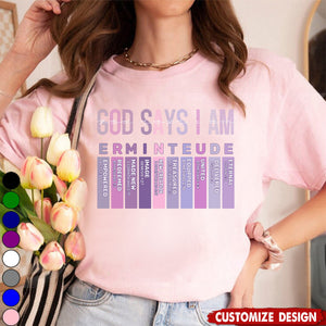 God Says I Am-Personalized Classsic Unisex T-shirt