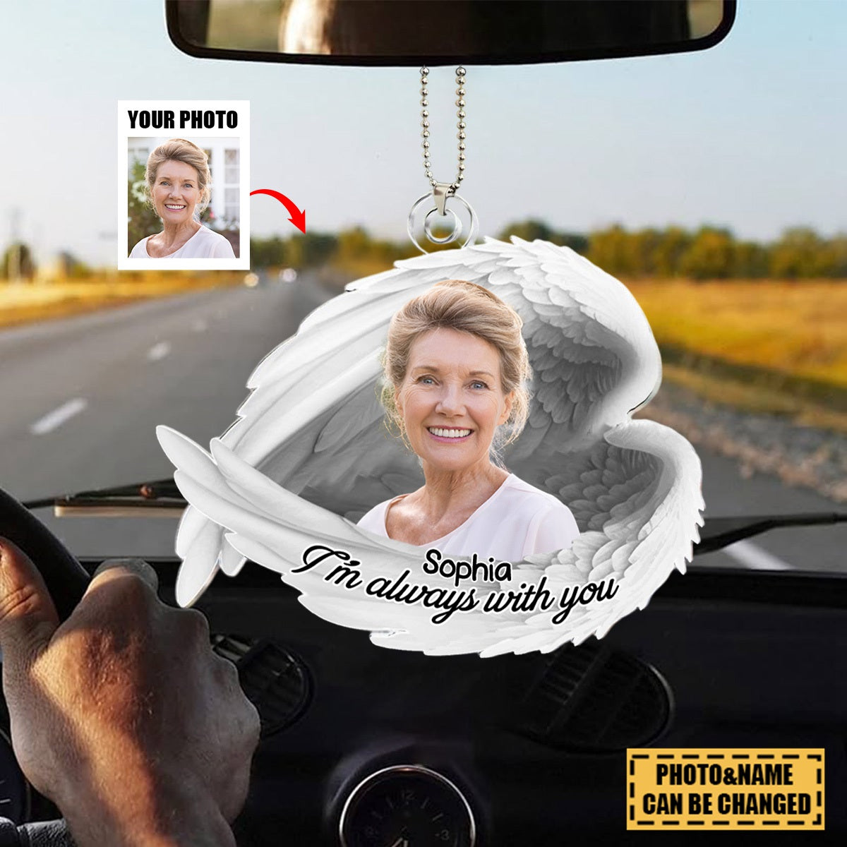 I'm Always With You - Personalized Car Photo Ornament