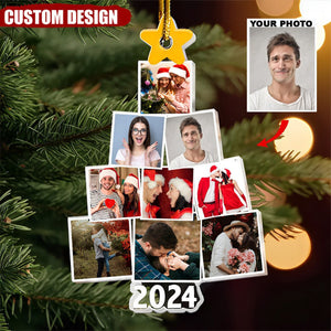 Photo Family-Couple-Pet Tree Christmas - Personalized Acrylic Photo Ornament - 2024 New Release