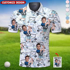 The Best Gift For Golf Dad, Uncle, Husband... - Personalized Golf Polo Shirt