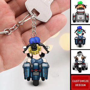 Personalized Motorcycle Lovers For Couples Acrylic Keychain-Gift For Motorcycle Lovers