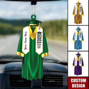 Personalized High School & Collage Graduation Acrylic Car Ornament, Graduation Gift