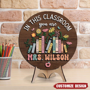 Personalized Teacher Door Hanger - Gift For Teacher