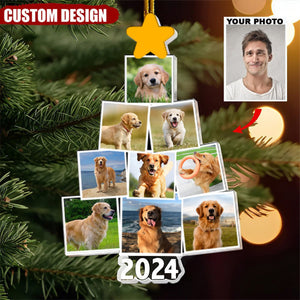 Photo Family-Couple-Pet Tree Christmas - Personalized Acrylic Photo Ornament - 2024 New Release