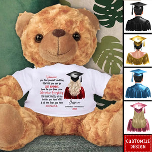 Personalized Gift For Graduates Just Remember How Far You Have Come Teddy Bear With Shirt