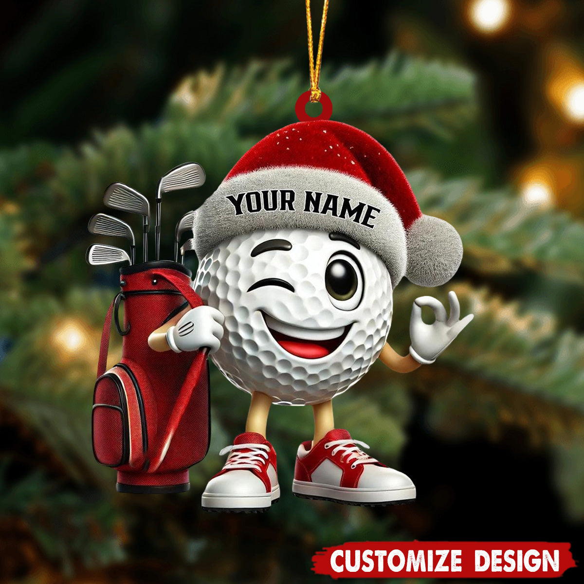 Personalized Golf Ball Ornament-Gift For Golf Lovers-2024 New Release