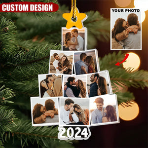 Photo Family-Couple-Pet Tree Christmas - Personalized Acrylic Photo Ornament - 2024 New Release