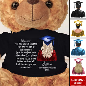 Personalized Gift For Graduates Just Remember How Far You Have Come Teddy Bear With Shirt