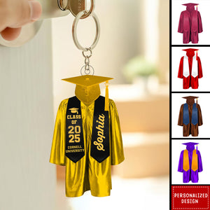 Personalized Graduation Keychain-Gift For Friend/Classmate