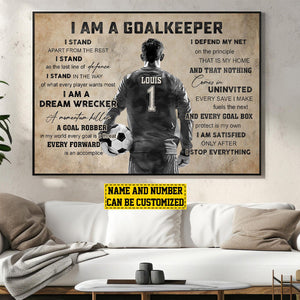 Personalized Soccer Goalkeeper Poster-Gift For Soccer Lovers