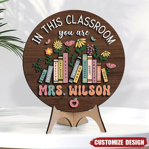 Personalized Teacher Door Hanger - Gift For Teacher