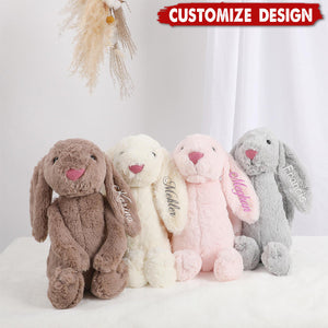 Personalized Embroidered Bunny Rabbit - Gift For Your Loved One