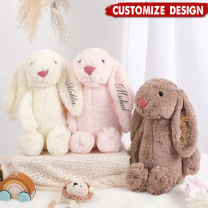 Personalized Embroidered Bunny Rabbit - Gift For Your Loved One