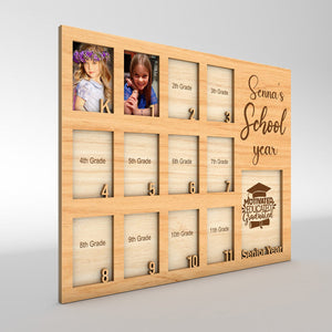 Personalized School Year Photo Frame - Gift For Your Kids