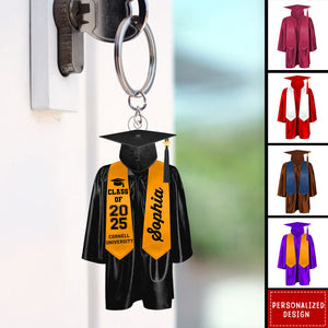 Personalized Graduation Keychain-Gift For Friend/Classmate