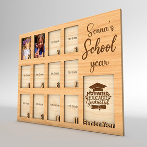 Personalized School Year Photo Frame - Gift For Your Kids